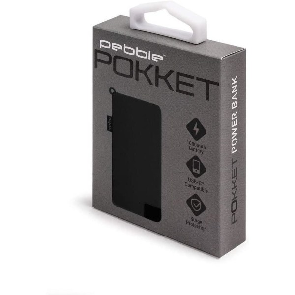2x Veho Pebble Pocket 900mah mikrostørrelse nøkkelring powerbank Black one size