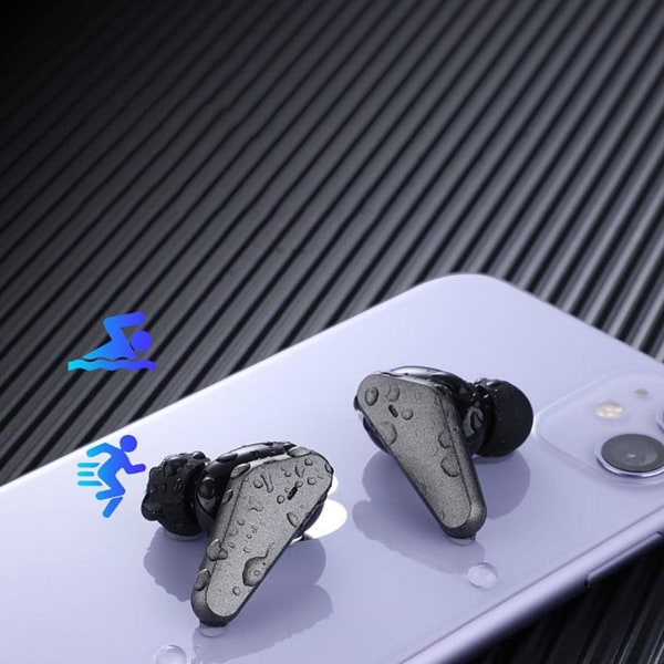 Bluetooth vedenpitävät langattomat TWS-kosketuskuulokkeet H580 Black one size