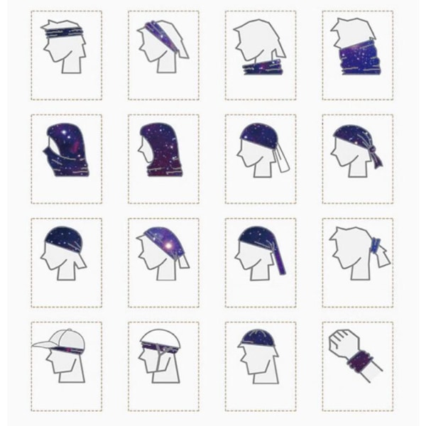Bandana - Multifunktionelt tørklæde Purple one size