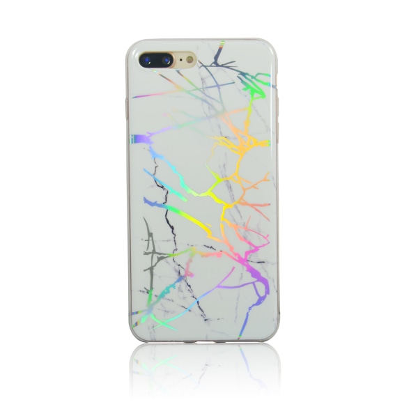 Laser marmorikuori iPhone 7+/8+:lle White