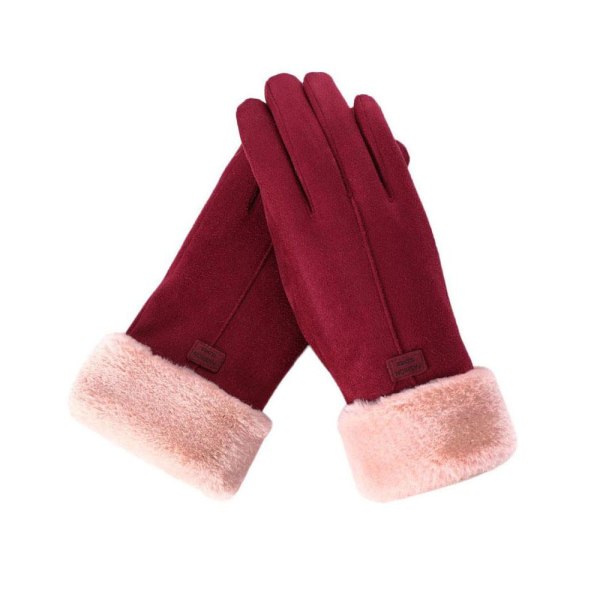 Damhandskar med Touchscreen Teknik Red one size