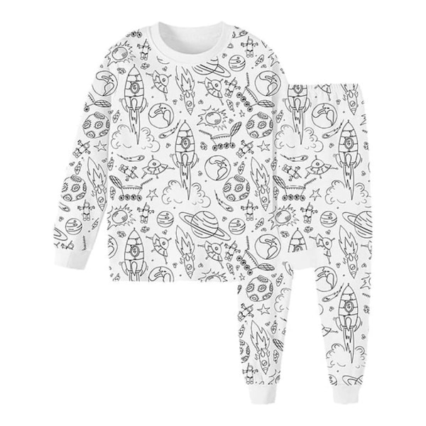 DIY Pyjamas för Barn – Måla och Skapa Själv! Rocket Man - 4-5Y
