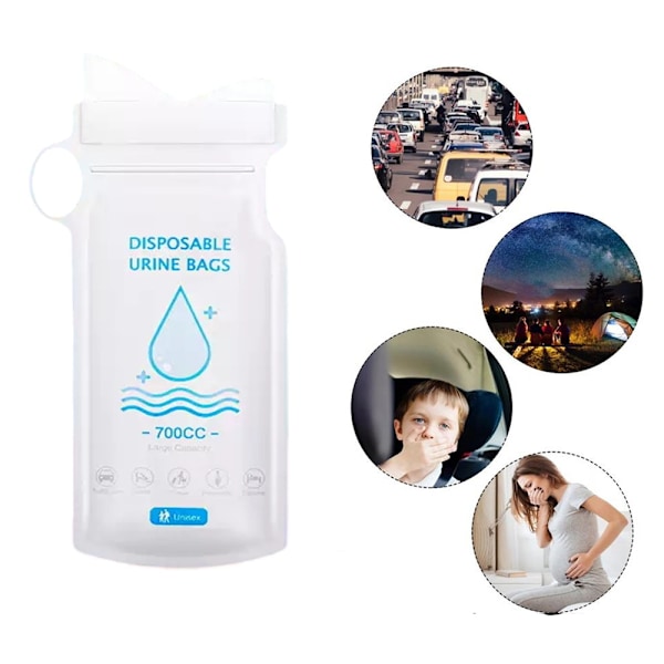 Nødurinal- og Opkastpose - 700ml Engangs Unisex