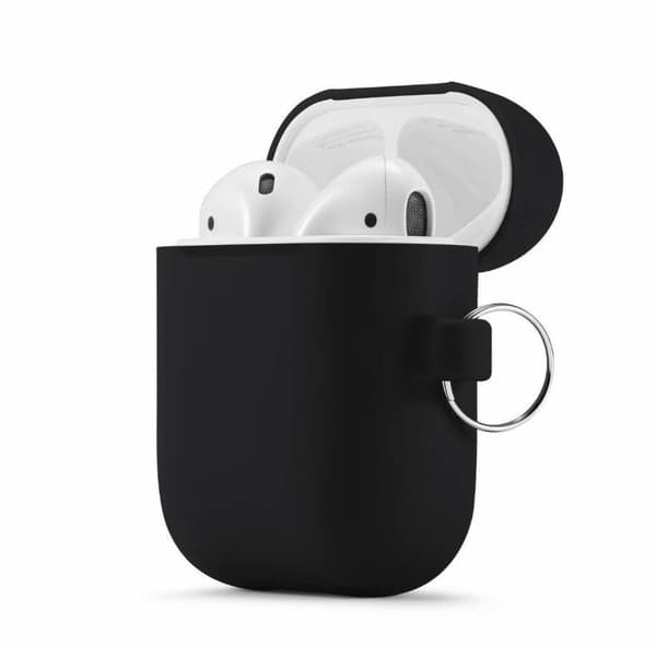 Silikonisuoja AirPods 1 ja 2 -sarjoille Black one size