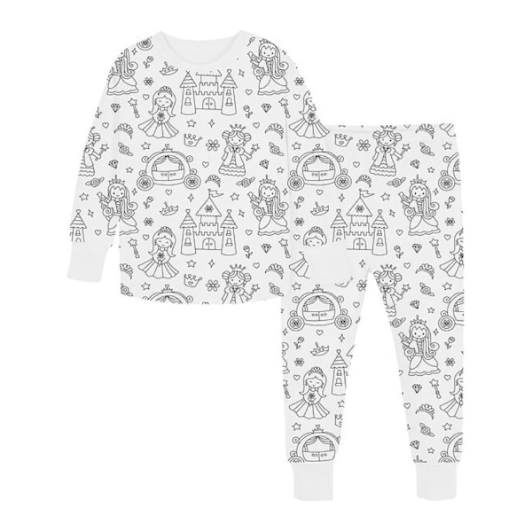 Tee-se-itse Lasten Pyjama – Maalaa ja Luo Itse Princess - 4-5Y