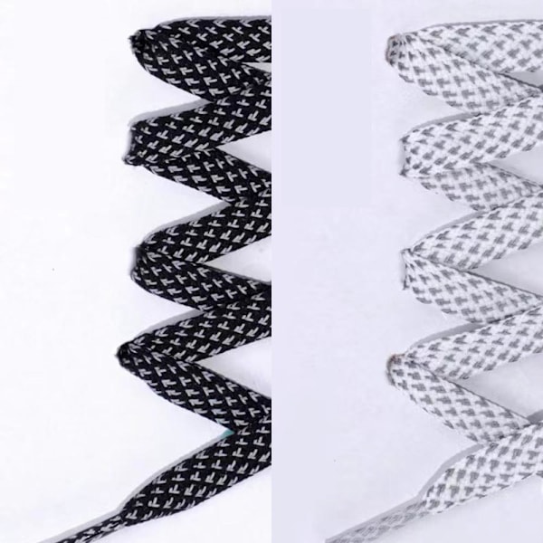 Reflekterande Skosnören - 2-Pack för Ökad Synlighet Black one size