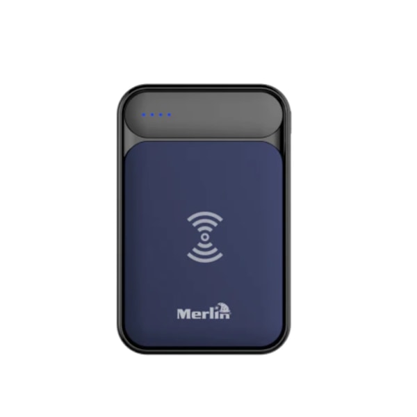 Merlin Flash 4000 Trådlös Powerbank – Portabel 4000mAh Mörkblå
