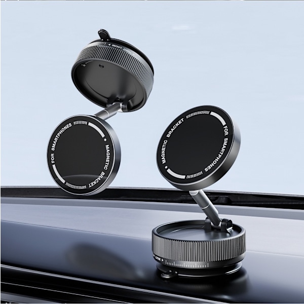 Magnetisk Mobilholder til Bil – Vakuumsug & 360° Rotation Black