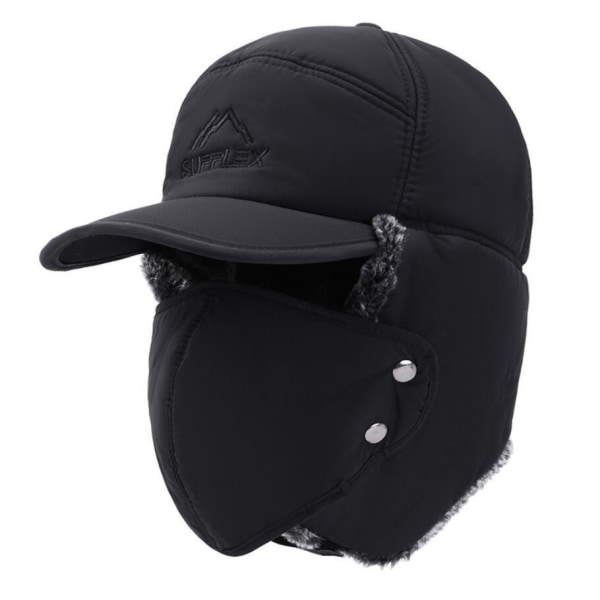 Hat med maske Black one size