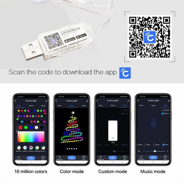 Smart LED-strip 5m: Lys dit hjem op