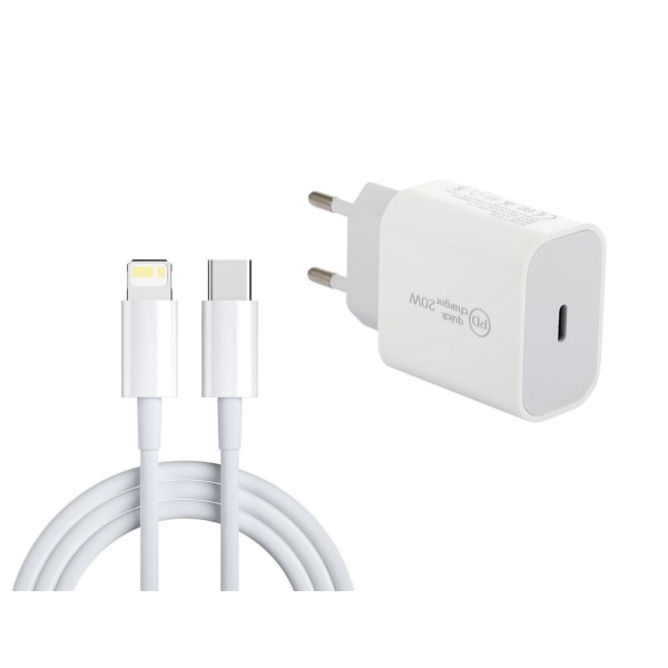 Laturi 20W USB-kaapelilla tai DP-kaapelilla (lightning) White one size