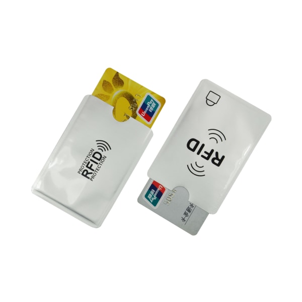 2x RFID -blokerende kortholder Silver one size