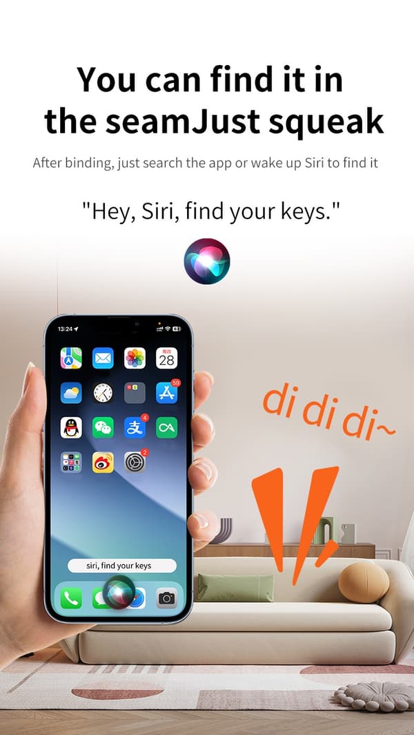 SafeTrak X - Smart tracker for Apple Find My Black