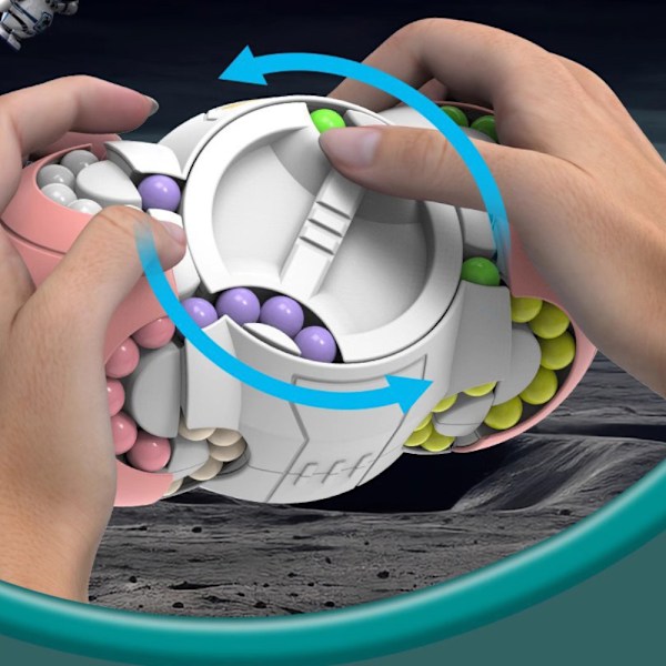 8-siders Magisk Pusleball – Kreativt og Avslappende Fidget-spill Grey