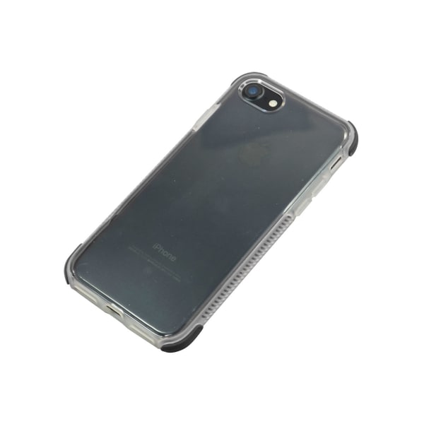 TPU-cover til iPhone med farvede kanter 6 + 2 skærmbeskyttere Black