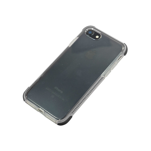 TPU skal för iPhone med färgade kanter iPhone 6 +2skärmskydd Svart
