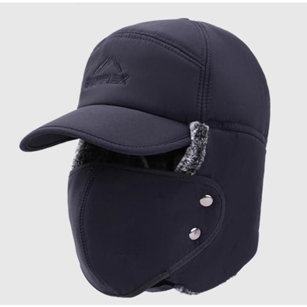 Hat with Mask Grey one size