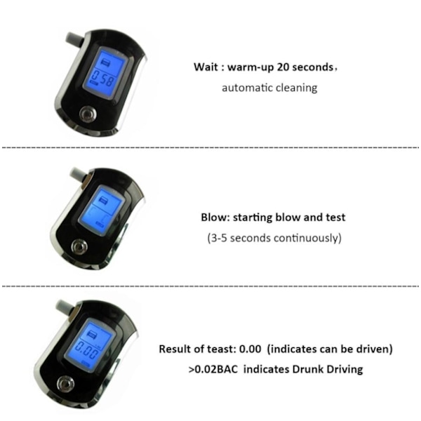 ProAlcoCheck - Profesjonell alkometer Black one size