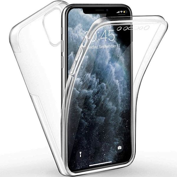 Fullt cover gjennomsiktig TPU deksel til iPhone Transparent one size