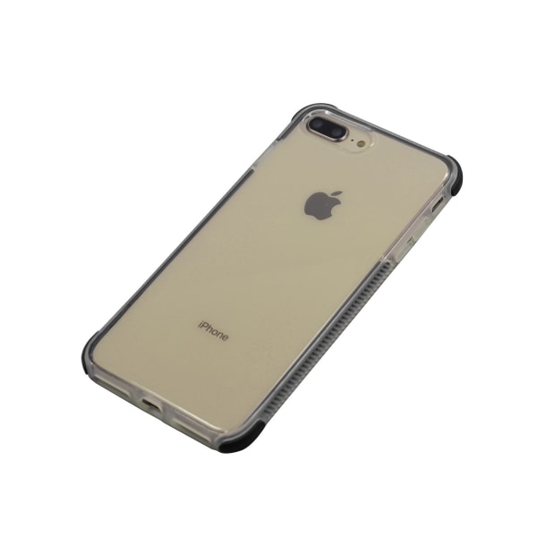 TPU-deksel for iPhone med fargede kanter 6Plus + 2 skjermbeskytt Black