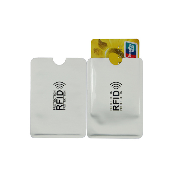 2x RFID-blockerande korthållare Silver one size