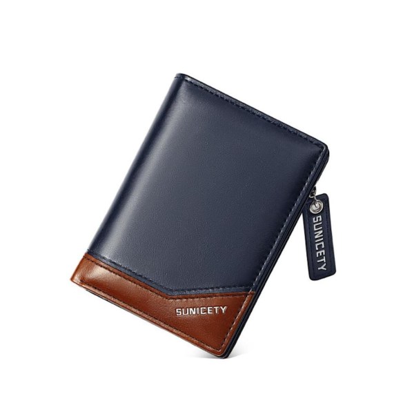 PU-nahkainen Card-lompakko RFID-suojalla ja vetoketjulla Black one size