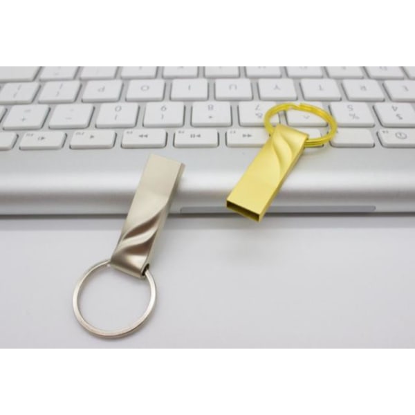 Nyckelring USB Pendrive - 64 GB Guld one size