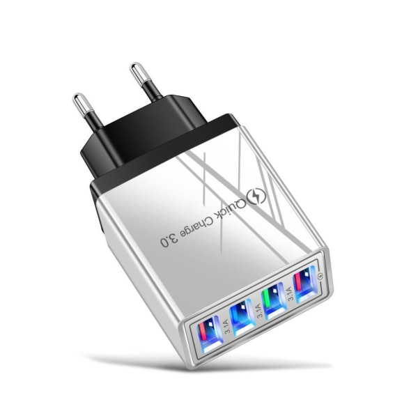 Vægadapter med 4 LED -porte Multicolor one size