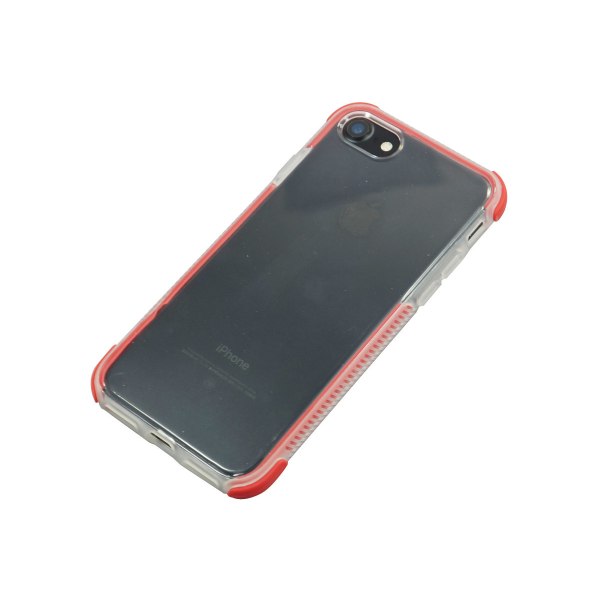 TPU-cover til iPhone med farvede kanter 6 + 2 skærmbeskyttere Red