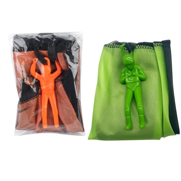 Käsin Heitettävä Laskuvarjo – 2-pack Hauskoja ja Kehittäviä Lelu MultiColor green+orange