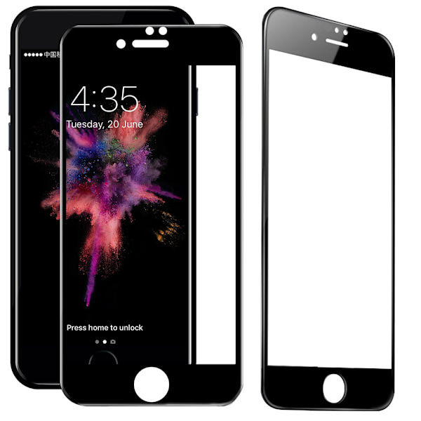 3D karkaistu lasi näytönsuoja iPhone 7+/8+:lle Black one size