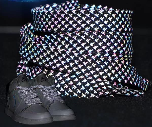 Reflekterande Skosnören - 2-Pack för Ökad Synlighet Black one size