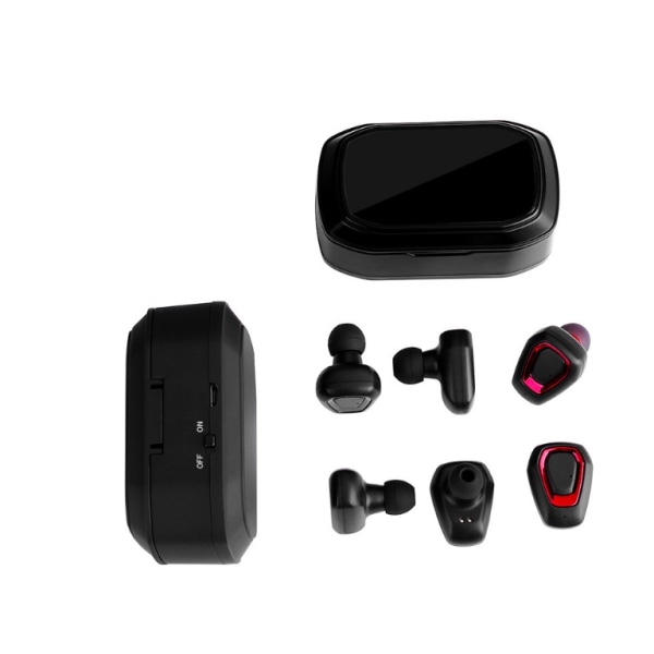 Premium TWS Dual Ear Bluetooth 4.2 Hörlurar Svart