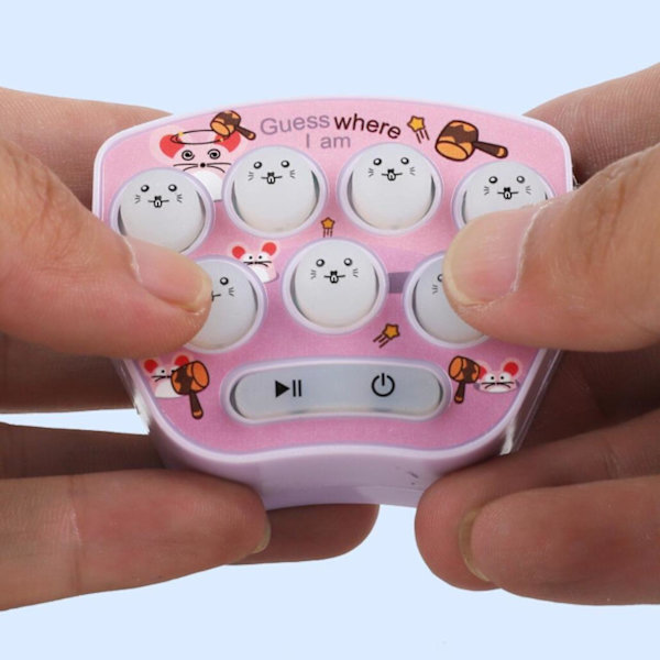 Bärbar handhållen Whack-a-mole spelkonsol Svart one size