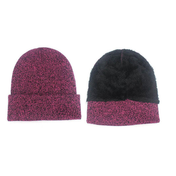 3-delat Winter Beanie Hat Halshandskar Set Mörkgrå one size