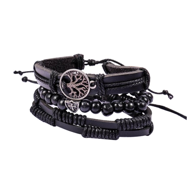 Armbåndssett - 4 deler Black one size