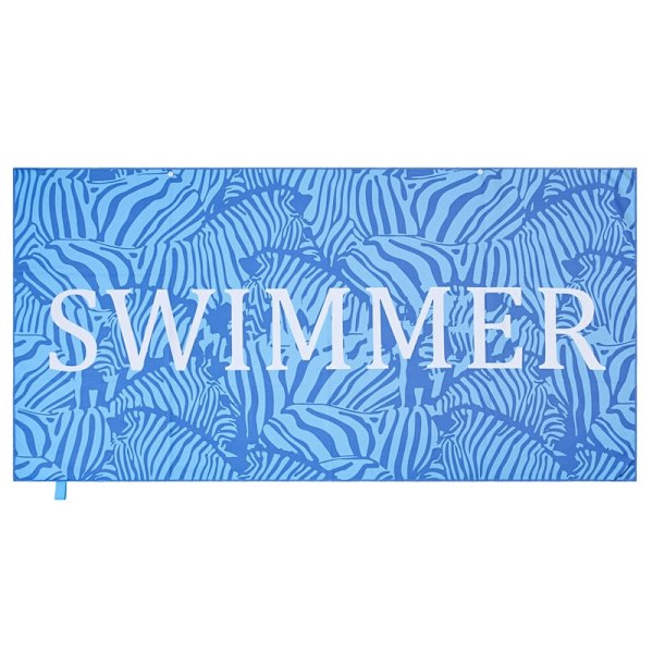 Nopeasti kuivuva rantapyyhe mikrokuitua – 150x70 cm Swimmer - Blue