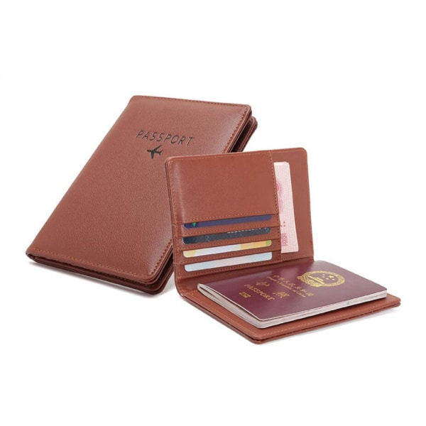 RFID reseplånbok i tre färger Brun one size