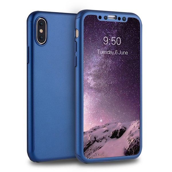 PC case 360 iPhone X Blue