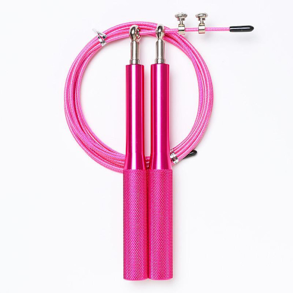 Justerbart stålhopprep - bästa träningen Pink one size