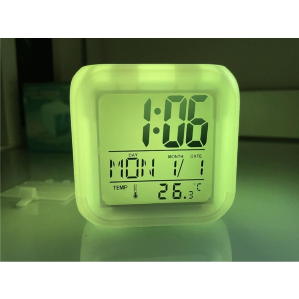 Digital Alarm Clock for Children / Elderly with LED White one size
