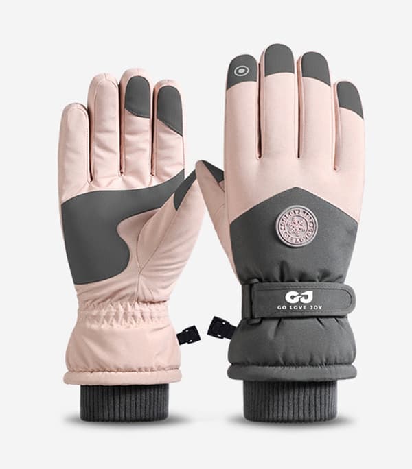 Vandtætte Skihandsker til Vinter – Justerbart Armbånd Black Black - Men