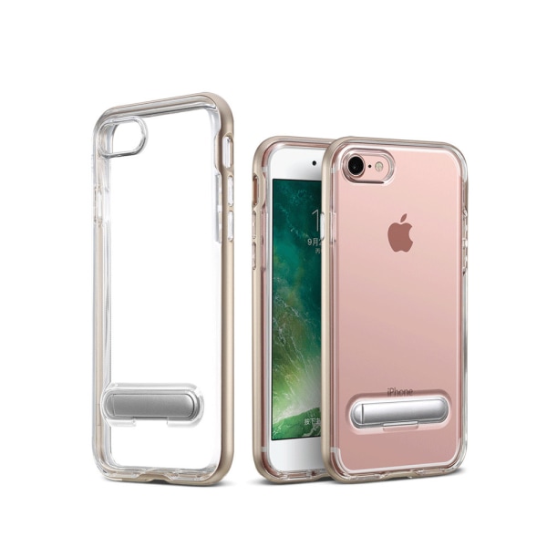 TPU- case puhelintelineellä + kaksi näytönsuojaa iPhone 6 Gold