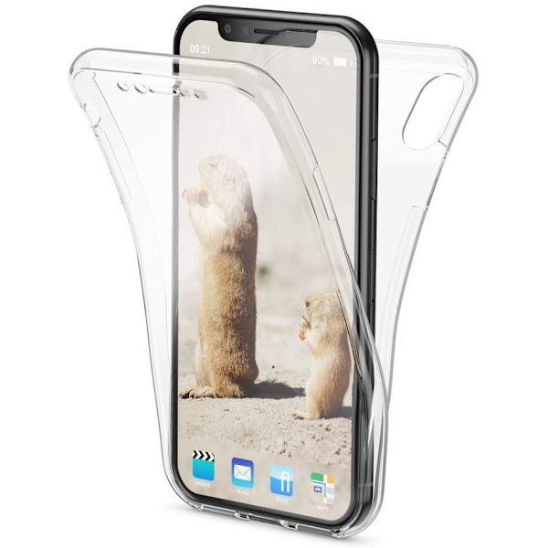 Fullt cover gjennomsiktig TPU deksel til iPhone Transparent one size