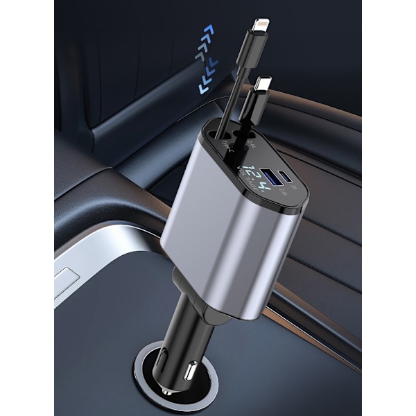 C1 Billader – USB, Type-C & Hurtiglading opptil 120W Black