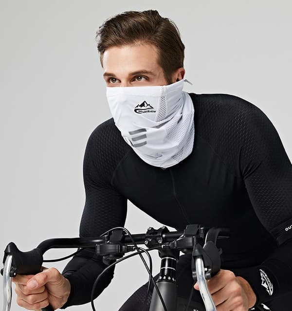 2 x Multifunktionell Kylande Cykelmask multifärg one size