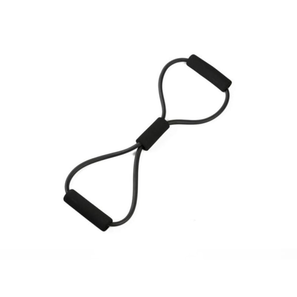 Modstandsband - Træningsbånd med håndtag Black one size