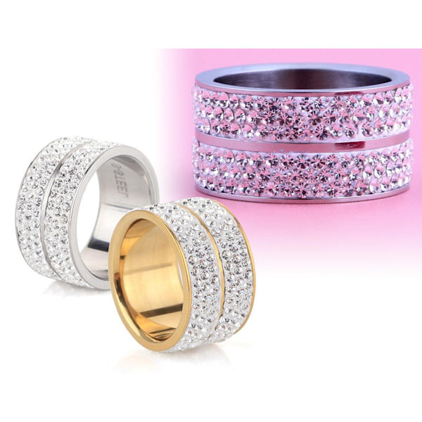 "Linns"-ring i rostfritt stål Guld one size