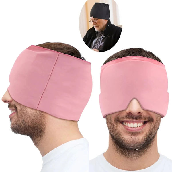 Kølende maske mod migræne & hovedpine Black 1-pack
