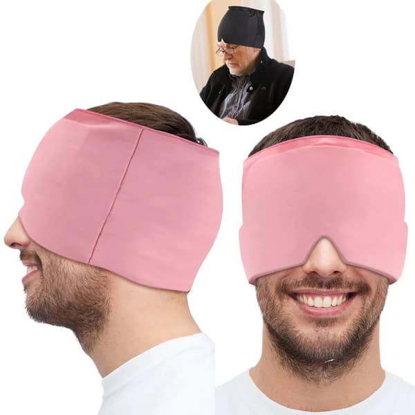 Viilentävä maski migreeniin & päänsärkyyn Black 1-pack